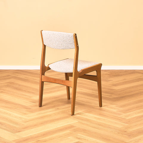 Danish set of 4 dining chairs in solid oak by Erik Buch