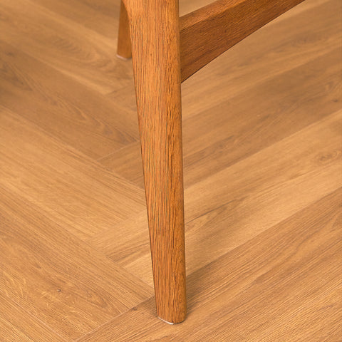 Danish set of 4 dining chairs in solid oak by Erik Buch