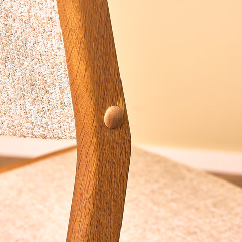 Danish set of 4 dining chairs in solid oak by Erik Buch