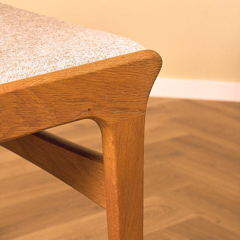 Danish set of 4 dining chairs in solid oak by Erik Buch