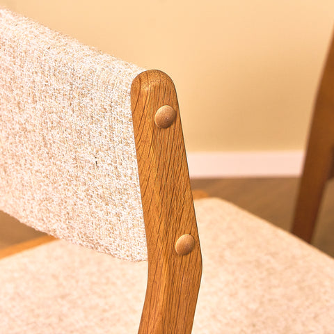 Danish set of 4 dining chairs in solid oak by Erik Buch