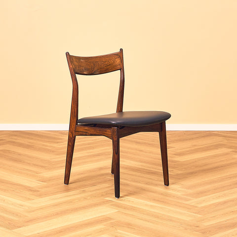 Danish set of 6 dining chairs in Santos rosewood by H. P. Hansen for Randers Møbelfabrik