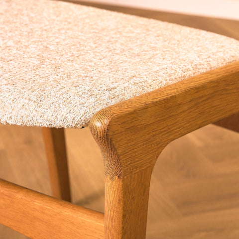 Danish set of 4 dining chairs in solid oak by Erik Buch
