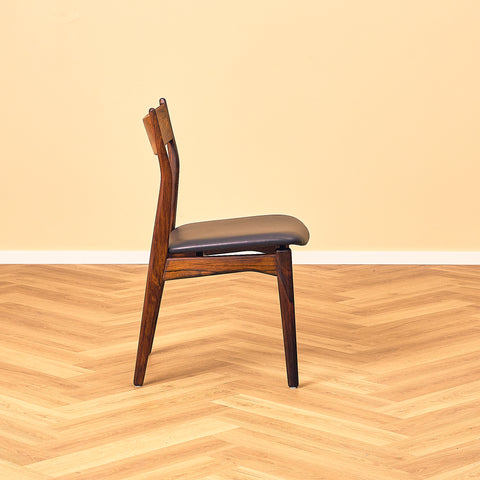 Danish set of 6 dining chairs in Santos rosewood by H. P. Hansen for Randers Møbelfabrik
