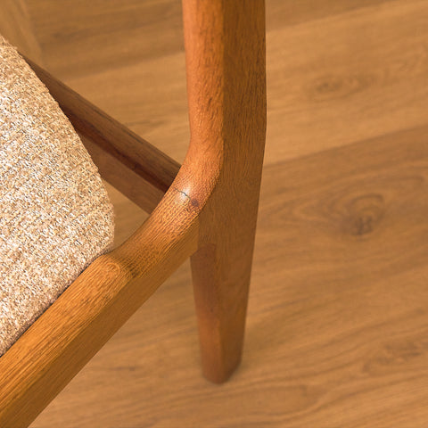 Danish set of 4 dining chairs in solid oak by Erik Buch