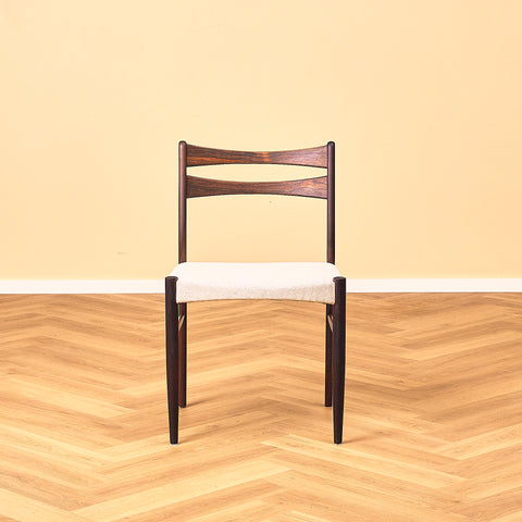 Danish dining chairs in Santos rosewood in the style of Ejner Larsen