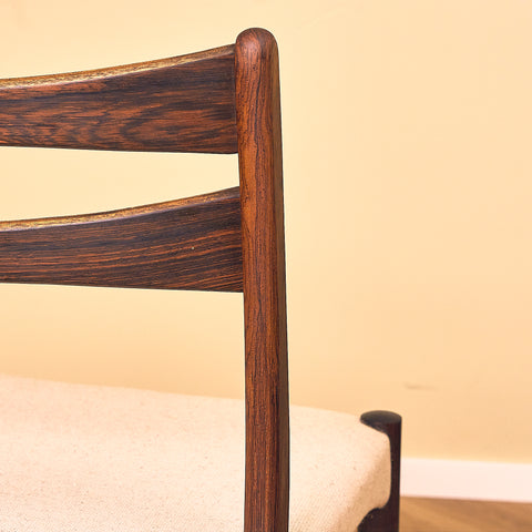 Danish dining chairs in Santos rosewood in the style of Ejner Larsen