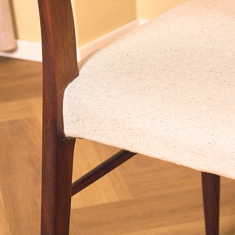 Danish dining chairs in Santos rosewood in the style of Ejner Larsen