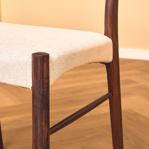 Danish dining chairs in Santos rosewood in the style of Ejner Larsen