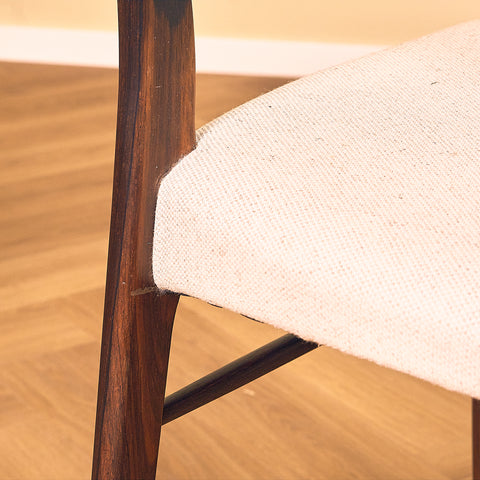 Danish dining chairs in Santos rosewood in the style of Ejner Larsen