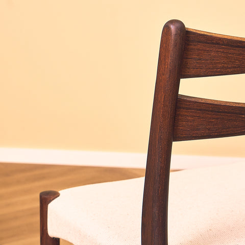 Danish dining chairs in Santos rosewood in the style of Ejner Larsen