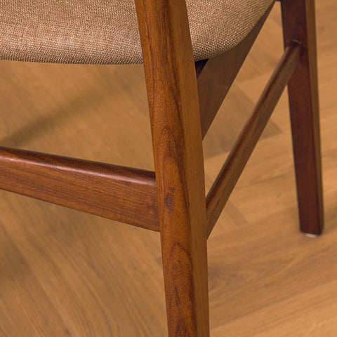 Danish dining chairs in teak and walnut