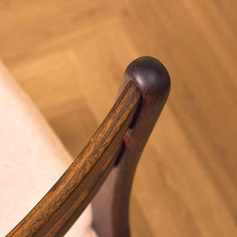 Danish dining chairs in Santos rosewood in the style of Ejner Larsen