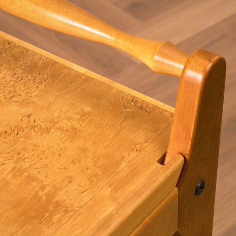 Swedish serving trolley in birch and beech