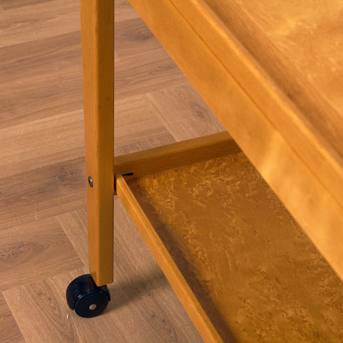 Swedish serving trolley in birch and beech