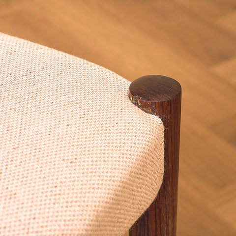 Danish dining chairs in Santos rosewood in the style of Ejner Larsen