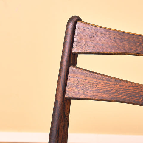 Danish dining chairs in Santos rosewood in the style of Ejner Larsen