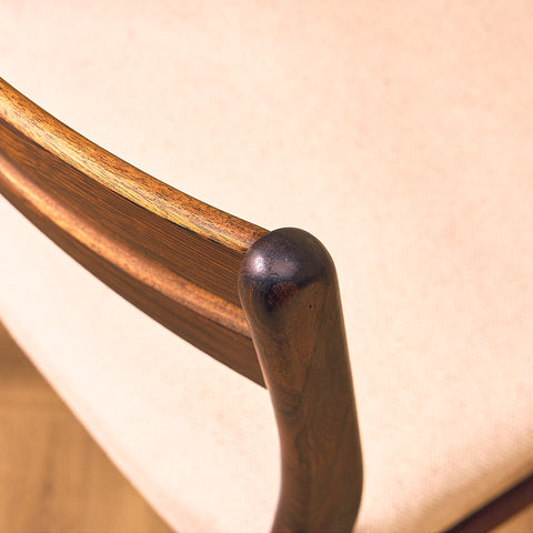 Danish dining chairs in Santos rosewood in the style of Ejner Larsen