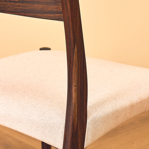 Danish dining chairs in Santos rosewood in the style of Ejner Larsen