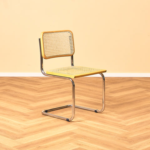Italian set of 4 dining chairs in beech by Marcel Breuer