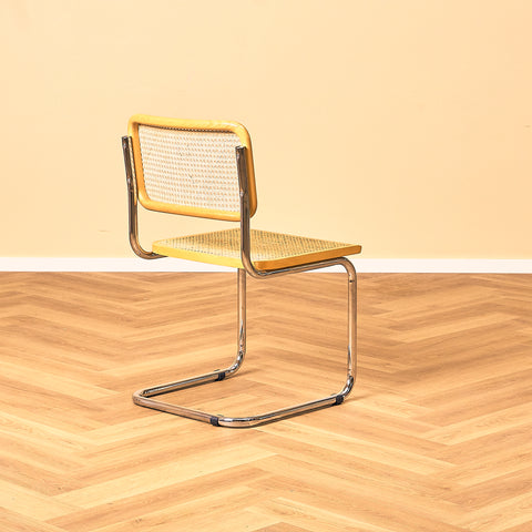 Italian set of 4 dining chairs in beech by Marcel Breuer