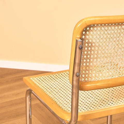 Italian set of 4 dining chairs in beech by Marcel Breuer