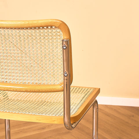 Italian set of 4 dining chairs in beech by Marcel Breuer