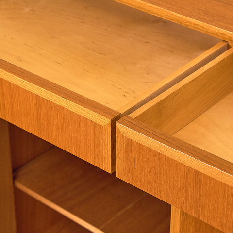 Swedish highboard in teak and oak by AB Möbelfabriken Örnen, Rydaholm