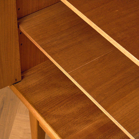 Swedish highboard in teak and oak by AB Möbelfabriken Örnen, Rydaholm