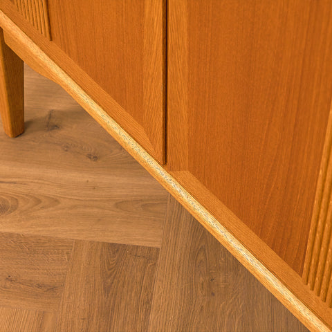 Swedish highboard in teak and oak by AB Möbelfabriken Örnen, Rydaholm