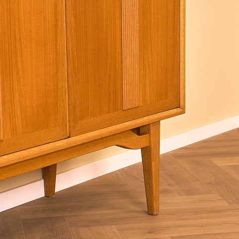 Swedish highboard in teak and oak by AB Möbelfabriken Örnen, Rydaholm