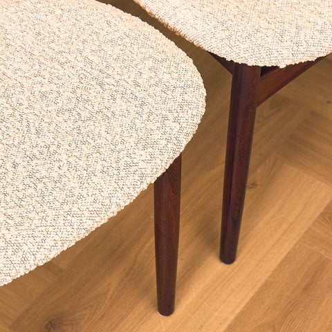 Danish set of 5 dining chairs in Santos rosewood