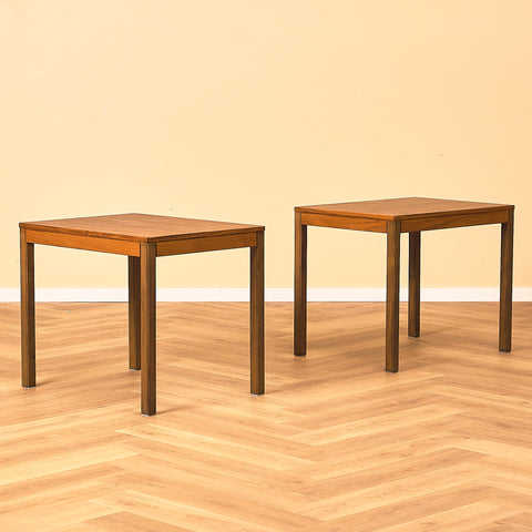 Swedish side tables in walnut, model 'Dallas' by Anders Löfgren for Tingströms