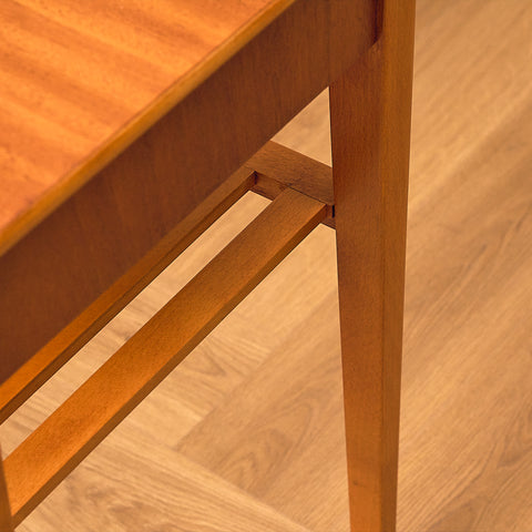 Swedish bedside table in beech and teak by Svensk Möbelindustri