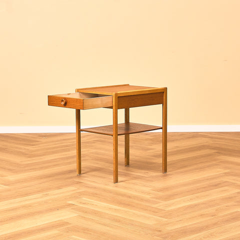 Swedish bedside tables in teak and oak