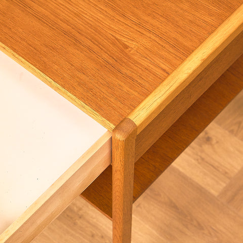 Swedish bedside tables in teak and oak