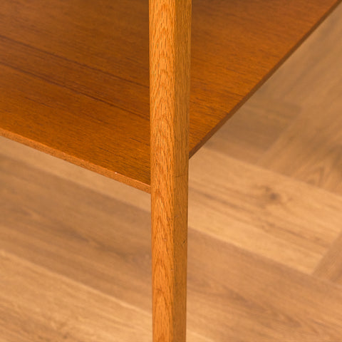 Swedish bedside tables in teak and oak