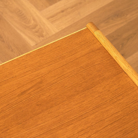 Swedish bedside tables in teak and oak