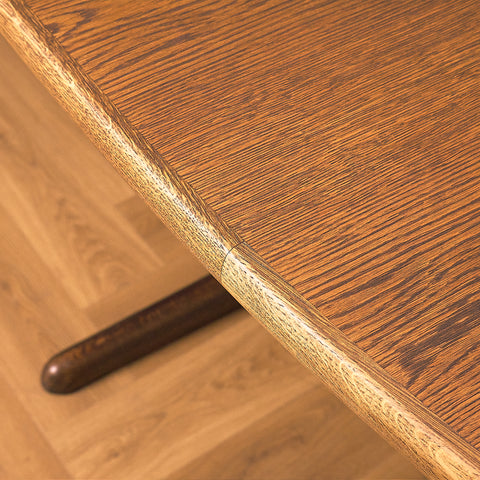 Danish oval dining table in smoked oak by Skovby
