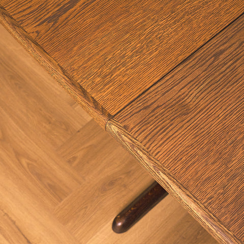 Danish oval dining table in smoked oak by Skovby