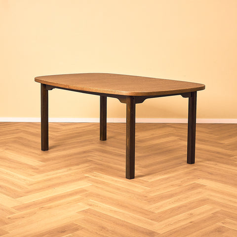 Danish dining table in smoked oak