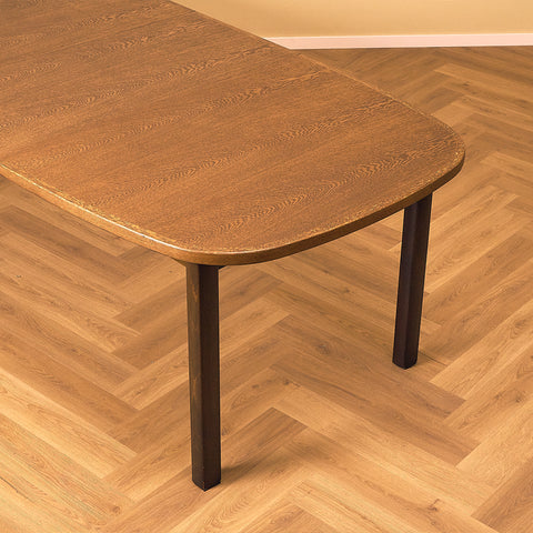 Danish dining table in smoked oak