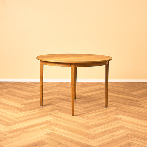 Swedish round dining table in oak