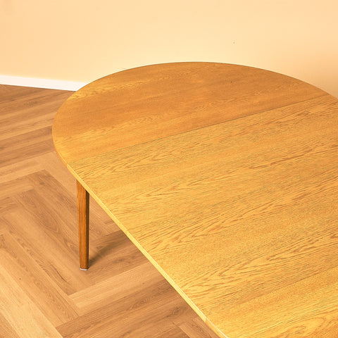 Swedish round dining table in oak