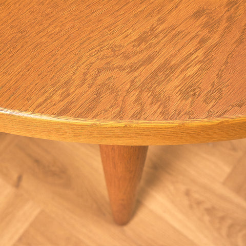 Round Oak Dining Table by Willy Schou Andersen