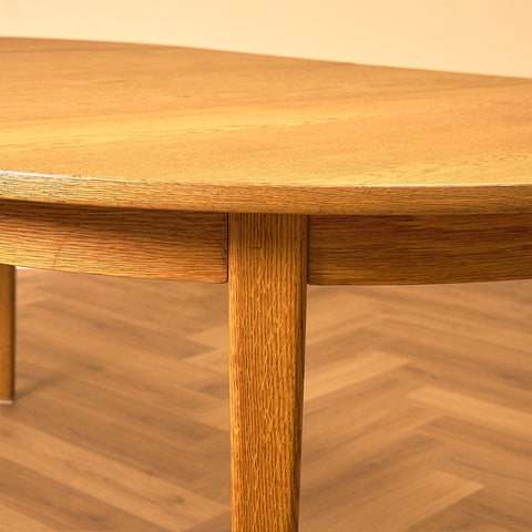 Swedish round dining table in oak