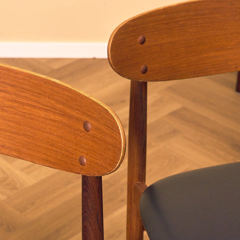Danish Teak and Walnut Dining Chairs