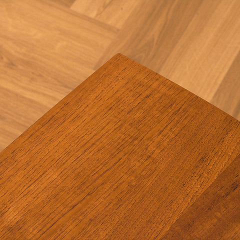 Swedish side table in teak and oak