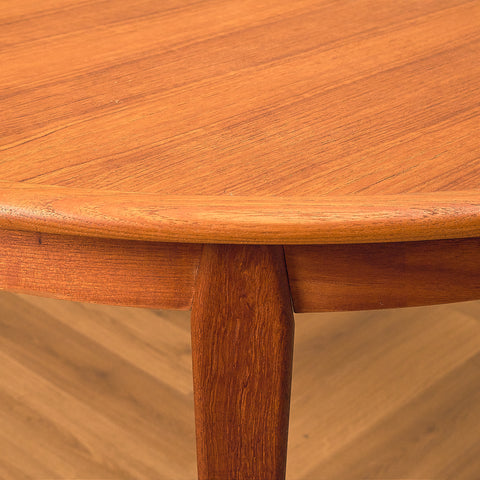 Round Teak Dining Table by H. Sigh & Sons