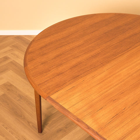 Round Teak Dining Table by H. Sigh & Sons
